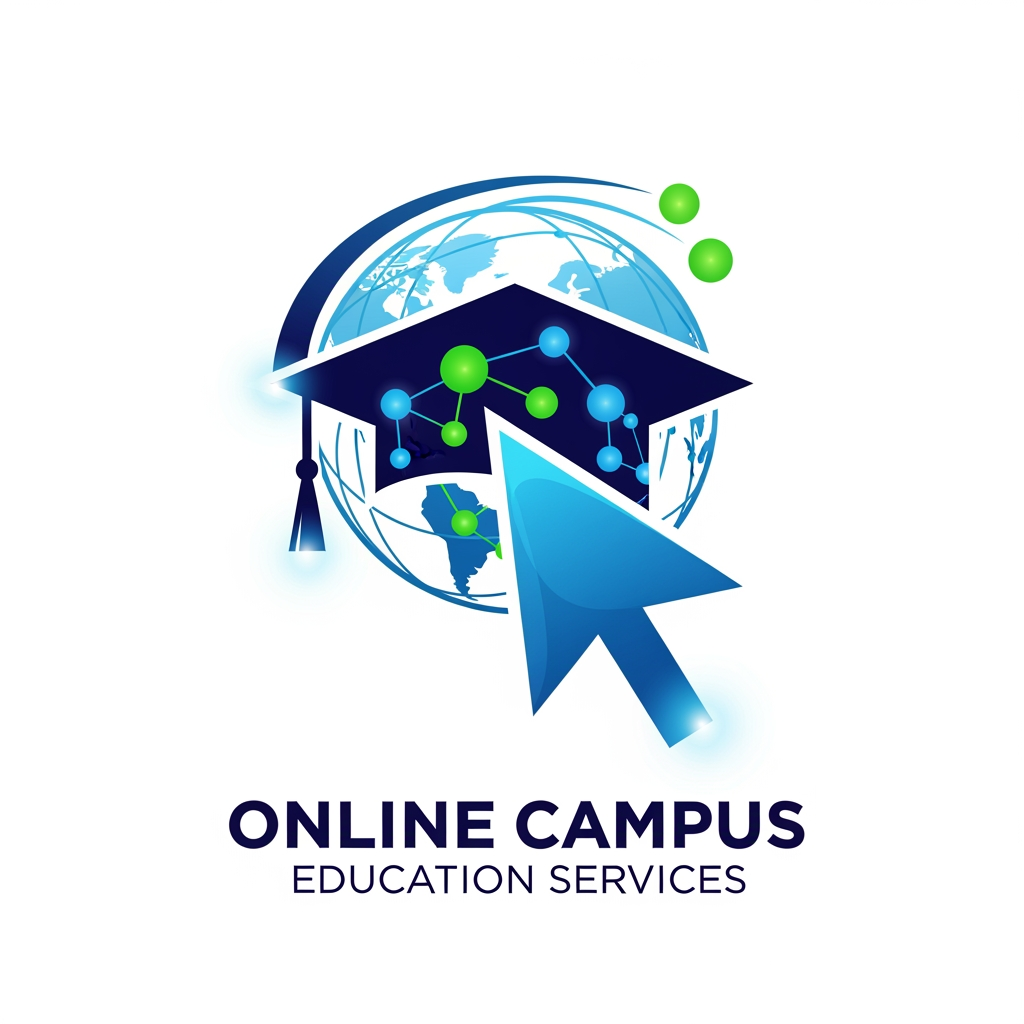 AI Design for i want to create a logo for my company and my company name is online campus education services and i want to unique logo