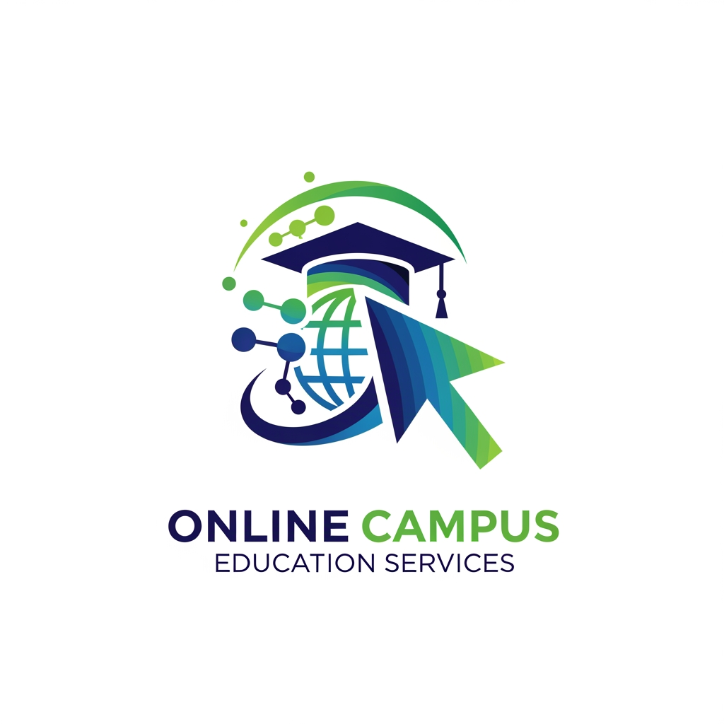 AI Design for i want to create a logo for my company and my company name is online campus education services and i want to unique logo