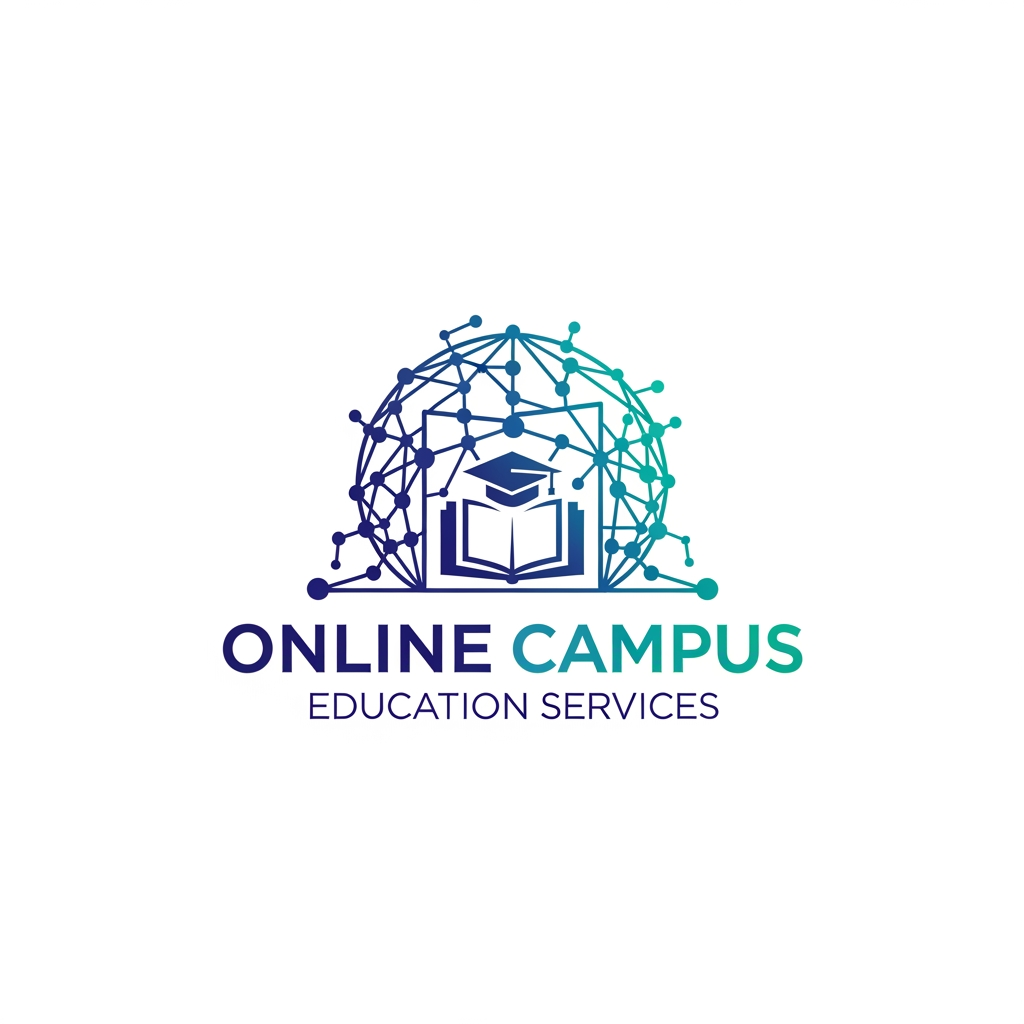AI Design for i want to create a logo for my company and my company name is online campus education services and i want to unique logo