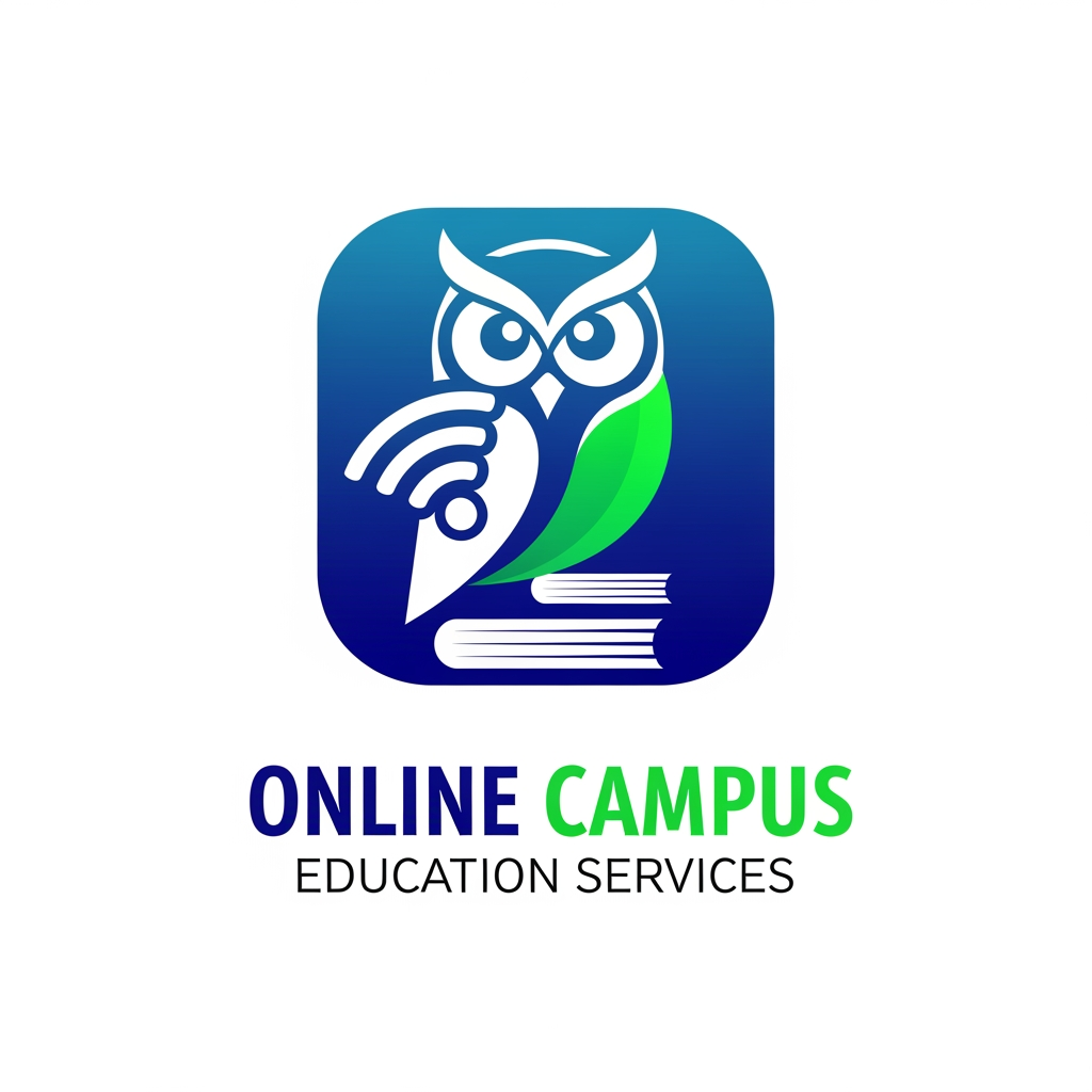 AI Design for i want to create a logo for my company and my company name is online campus education services and i want to unique logo