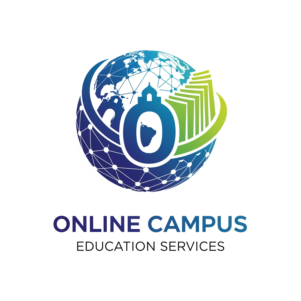 AI Design for i want to create a logo for my company and my company name is online campus education services and i want to unique logo