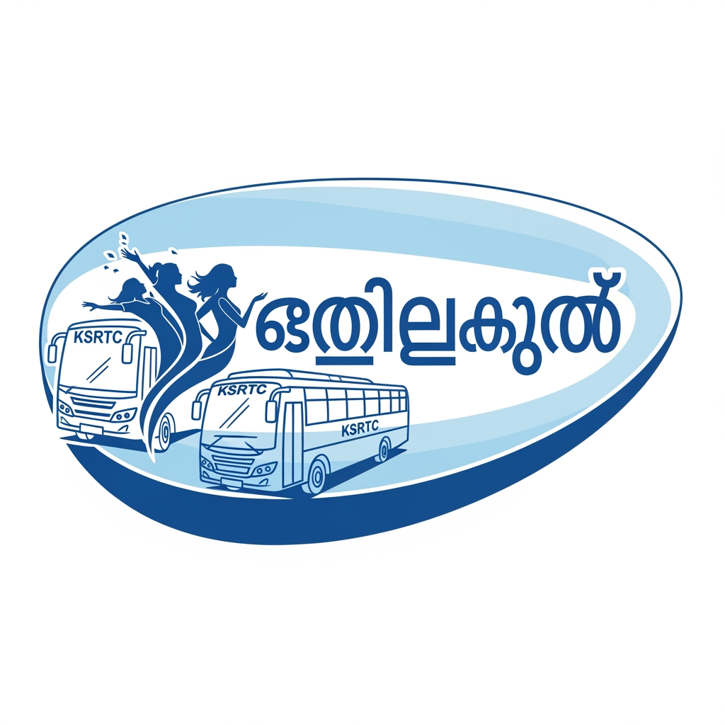 AI Design for RECENTLY KERALA HAS INTIATED FREE KSRTC BUS SERVICES FOR WOMEN. THE INTIATIVE IS CALLED പ്രിയദർശിനി. CREATE AN ELEGANT LOGO WITH A BUS AND LADIES WITH THE NAME പ്രിയദർശിനി IT SHOULD BE BLUE AND WHITE
