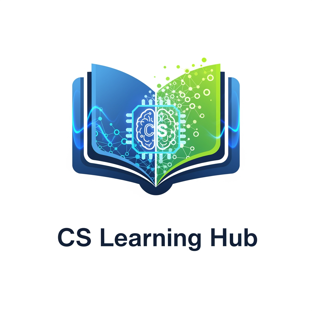AI Design for Craete a logo for online lectures for computer book  cs learning hub