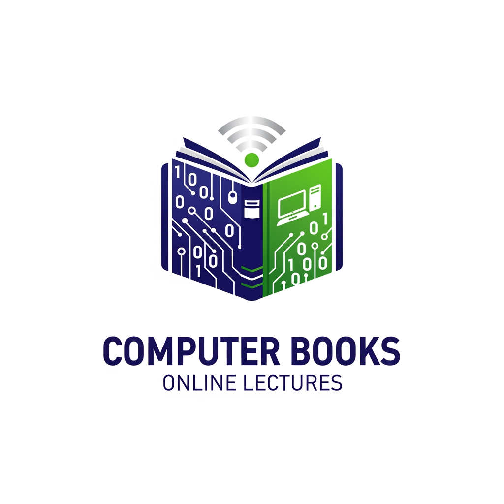 AI Design for Craete a logo for online lectures for computer book