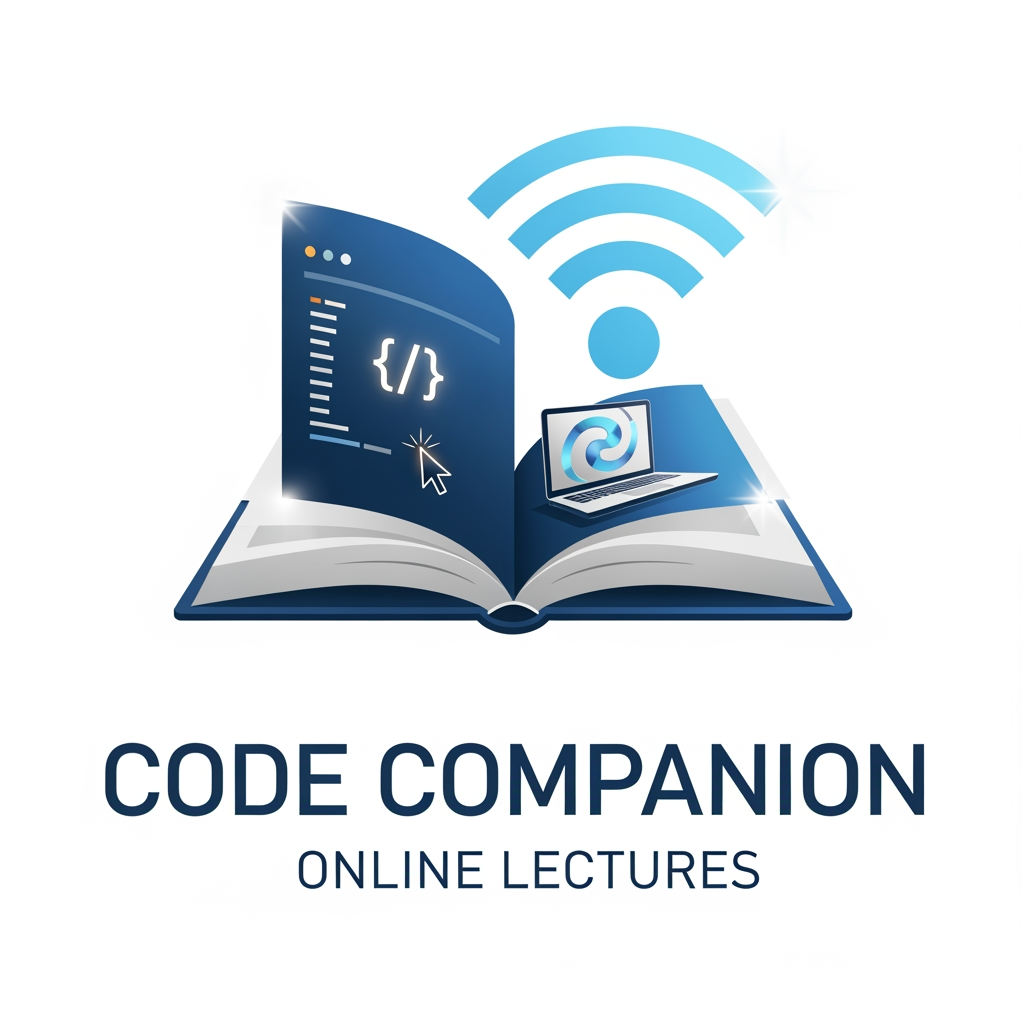 AI Design for Craete a logo for online lectures for computer book
