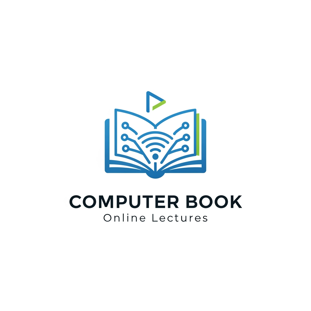 AI Design for Craete a logo for online lectures for computer book