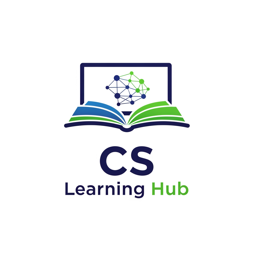 AI Design for Craete a logo for online lectures for computer book  cs learning hub