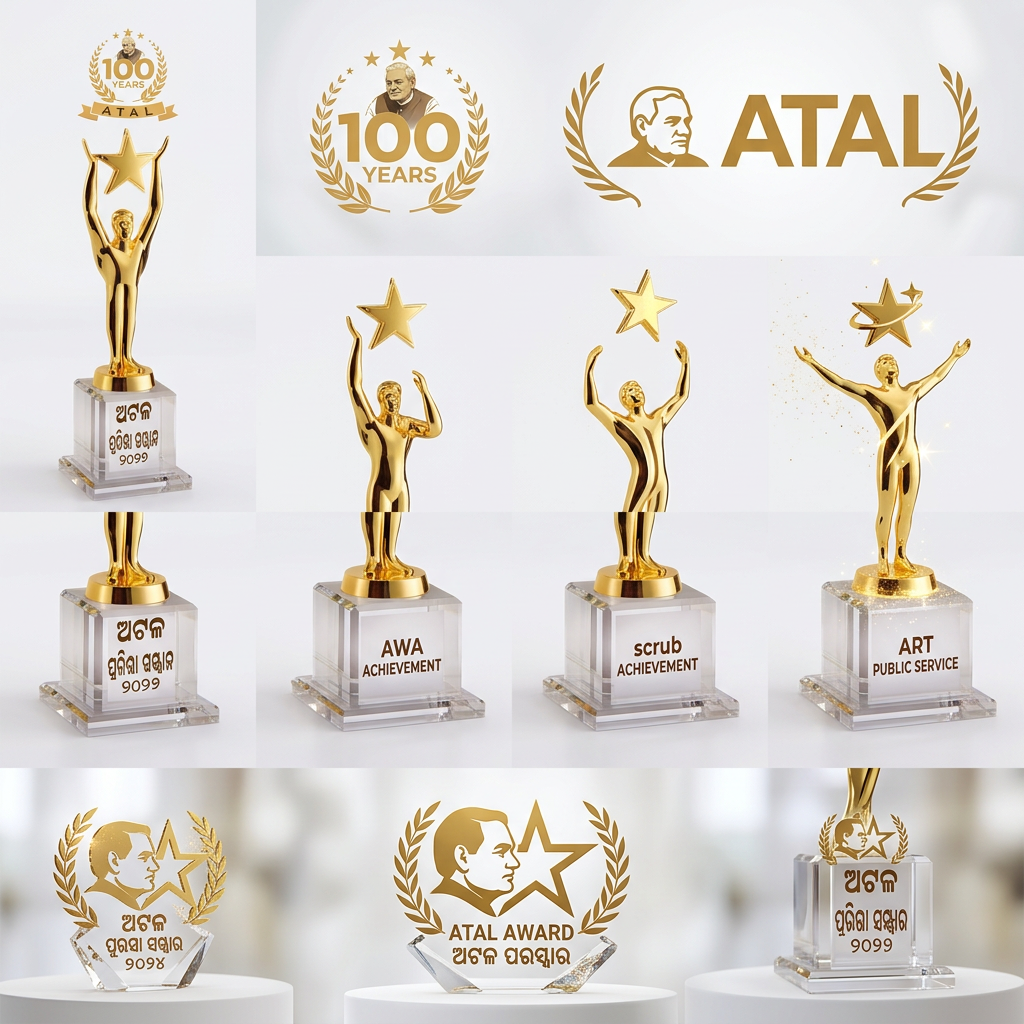 AI Design for create a trophy logo animation video