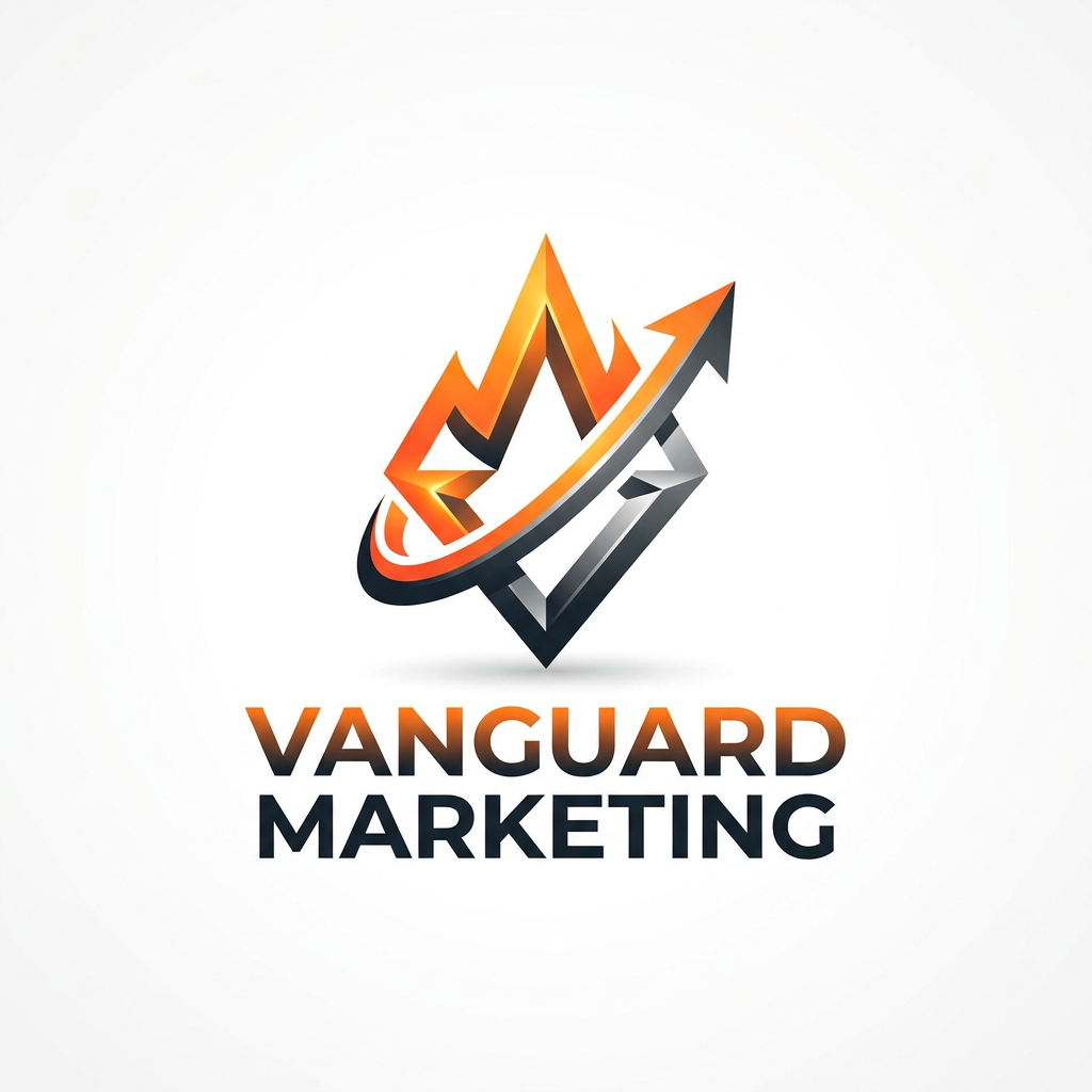 AI Design for A sleek, modern, and energetic logo design for a marketing agency, featuring a stylized abstract flame or spark icon that represents growth and impact. The aesthetic is professional yet vibrant, utilizing a sophisticated gradient color palette of electric orange, deep charcoal, and silver on a clean minimalist background. High-contrast lighting and sharp vector-style edges to create a bold, premium brand identity.