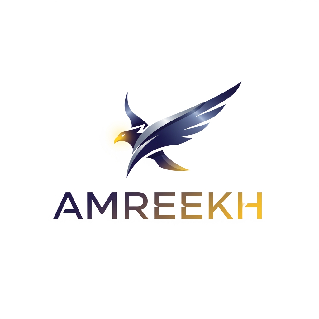 AI Design for my brand name is AMREEKH so make a logo