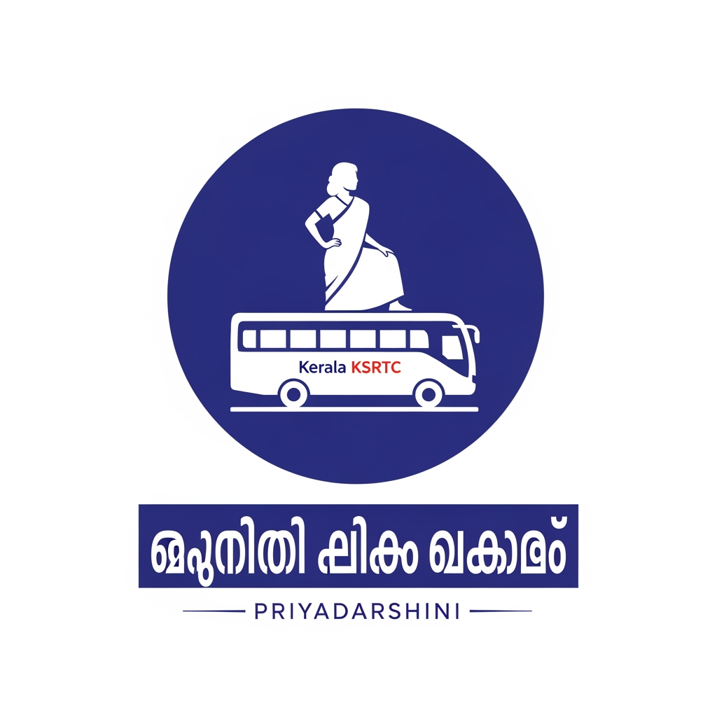AI Design for A clean, modern logo design for Kerala KSRTC's "Priyadarshini Free Travel Scheme" (പ്രിയദർശിനി സൗജന്യ യാത്ര). The logo features a stylized silhouette of a confident woman in a saree stepping onto or standing beside a Kerala KSRTC bus. The bus is depicted in a minimal, iconic flat design style. Color palette is strictly royal blue and white only. The woman silhouette is white against a blue background. Include the Malayalam text "പ്രിയദർശിനി സൗജന്യ യാത്ര" in clean, bold Malayalam script below the icon, and "PRIYADARSHINI" in small elegant English subtitle. The overall design is circular or badge-shaped, suitable for government scheme branding. Flat vector style, no gradients, no shadows, professional government logo aesthetic, minimalist.


💡 Tips for best results:

Use this prompt on Midjourney, Adobe Firefly, DALL·E 3, or Ideogram (Ideogram works best for text/logos)
On Ideogram.ai — it can render Malayalam text accurately, which is rare among AI tools
Add --no gradients, shadows, 3D effects on Midjourney
Try adding --style raw and --ar 1:1 on Midjourney for a clean square logo


🔵 Color Codes to specify:
ElementColorBackground#003580 (Deep Blue)Icon & Text#FFFFFF (White)Accent (optional)#FFD700 (Kerala Gold)