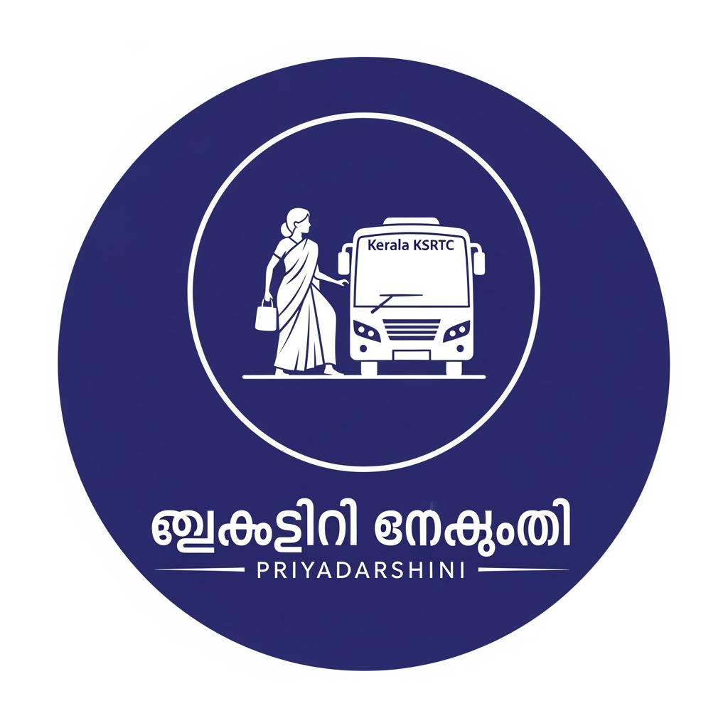 AI Design for A clean, modern logo design for Kerala KSRTC's "Priyadarshini Free Travel Scheme" (പ്രിയദർശിനി സൗജന്യ യാത്ര). The logo features a stylized silhouette of a confident woman in a saree stepping onto or standing beside a Kerala KSRTC bus. The bus is depicted in a minimal, iconic flat design style. Color palette is strictly royal blue and white only. The woman silhouette is white against a blue background. Include the Malayalam text "പ്രിയദർശിനി സൗജന്യ യാത്ര" in clean, bold Malayalam script below the icon, and "PRIYADARSHINI" in small elegant English subtitle. The overall design is circular or badge-shaped, suitable for government scheme branding. Flat vector style, no gradients, no shadows, professional government logo aesthetic, minimalist.


💡 Tips for best results:

Use this prompt on Midjourney, Adobe Firefly, DALL·E 3, or Ideogram (Ideogram works best for text/logos)
On Ideogram.ai — it can render Malayalam text accurately, which is rare among AI tools
Add --no gradients, shadows, 3D effects on Midjourney
Try adding --style raw and --ar 1:1 on Midjourney for a clean square logo


🔵 Color Codes to specify:
ElementColorBackground#003580 (Deep Blue)Icon & Text#FFFFFF (White)Accent (optional)#FFD700 (Kerala Gold)