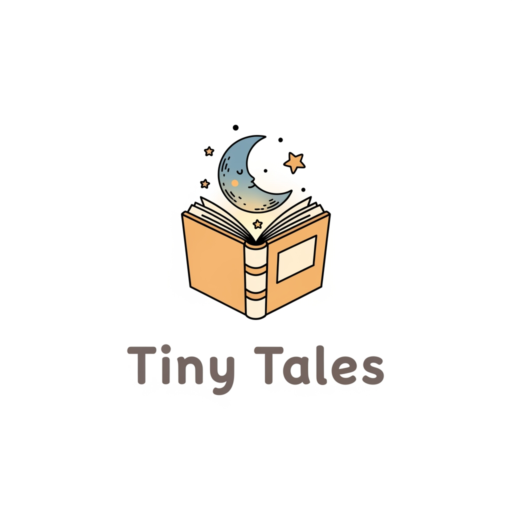 AI Design for Create a premium minimalist logo for a children's storytelling brand named "Tiny Tales". Use professional children's brand identity, cozy storybook aesthetic, high resolution, transparent background, suitable for YouTube, Instagram, and merchandise.