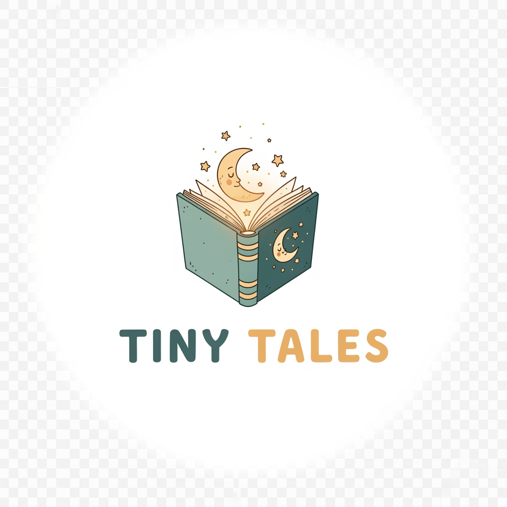 AI Design for Create a premium minimalist logo for a children's storytelling brand named "Tiny Tales". Use professional children's brand identity, cozy storybook aesthetic, high resolution, transparent background, suitable for YouTube, Instagram, and merchandise.