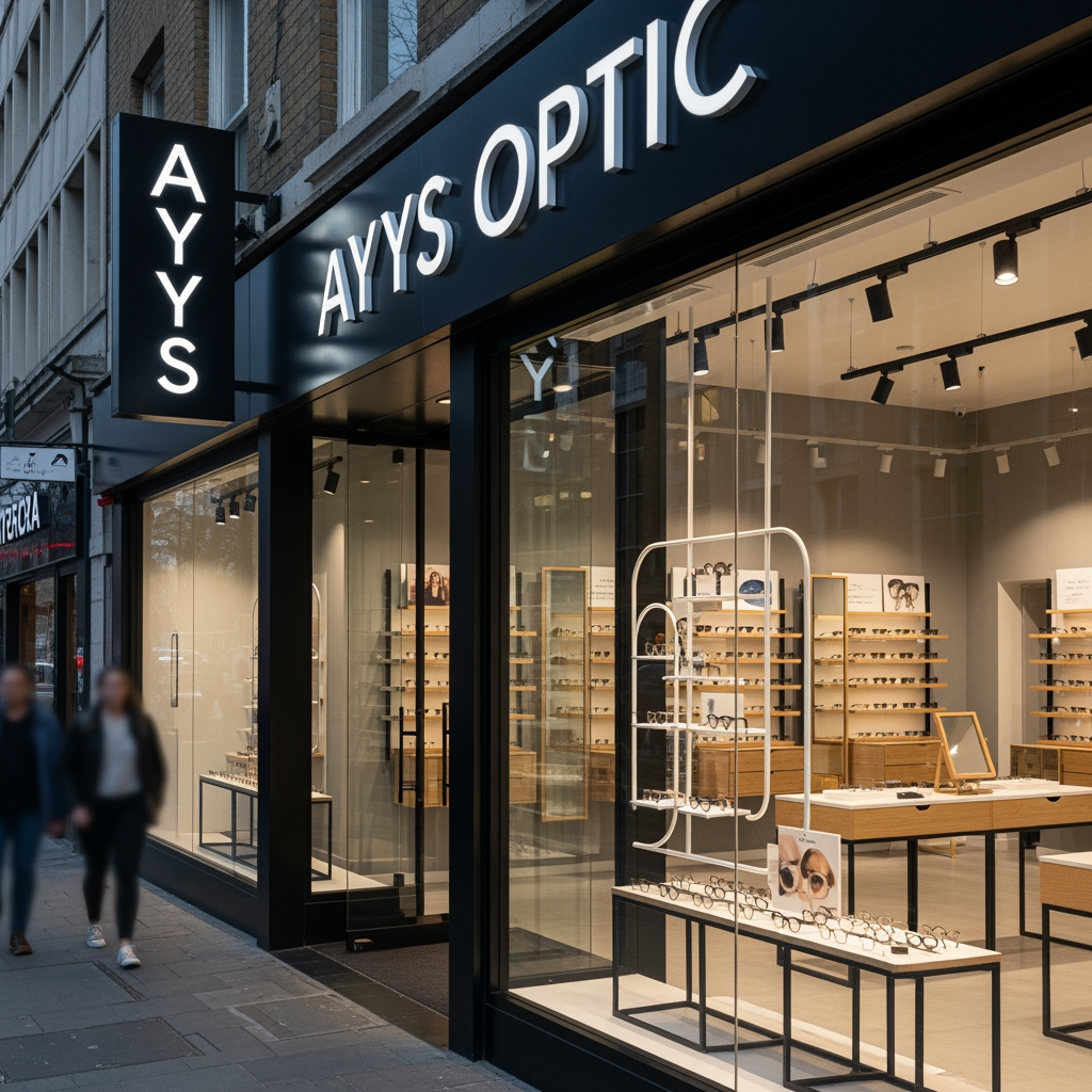 AI Design for 6feet 1feet ayys optic shop design