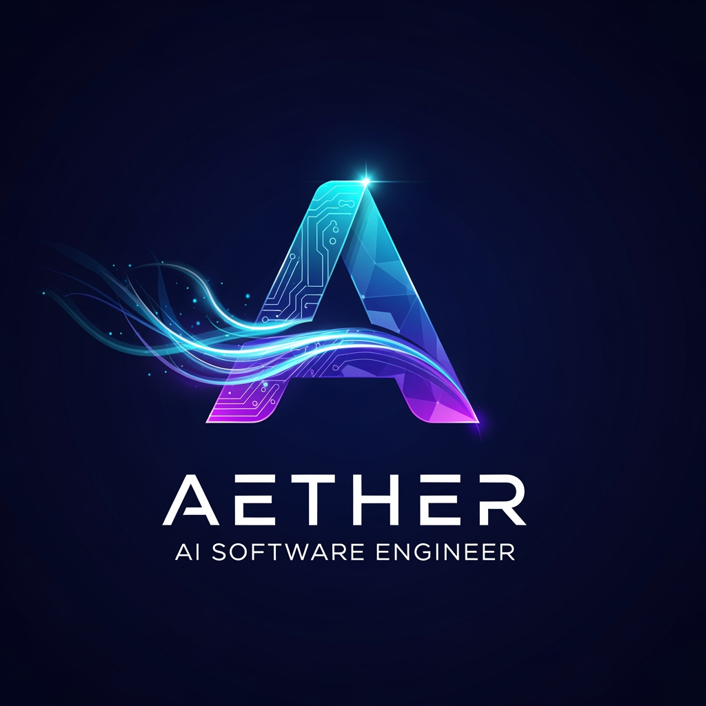 AI Design for can you  create a logo for a AI software engineer named Aether