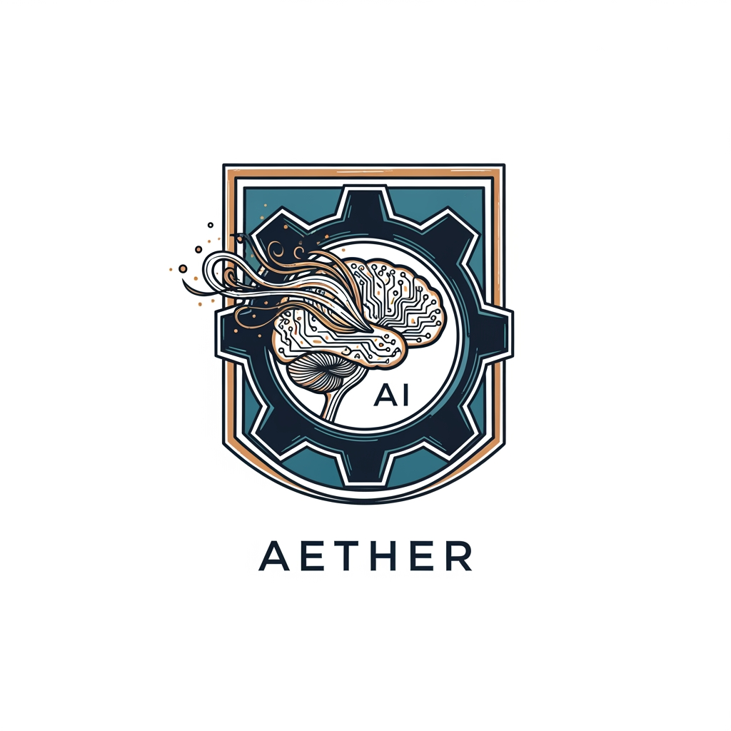 AI Design for can you  create a logo for a AI software engineer named Aether can you  make it it is made by manual like a icon a nice icon