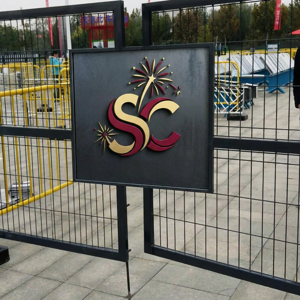 AI Design for in this create a logo in center of square. and my gate is of style. the second image is the gate that is in my firm