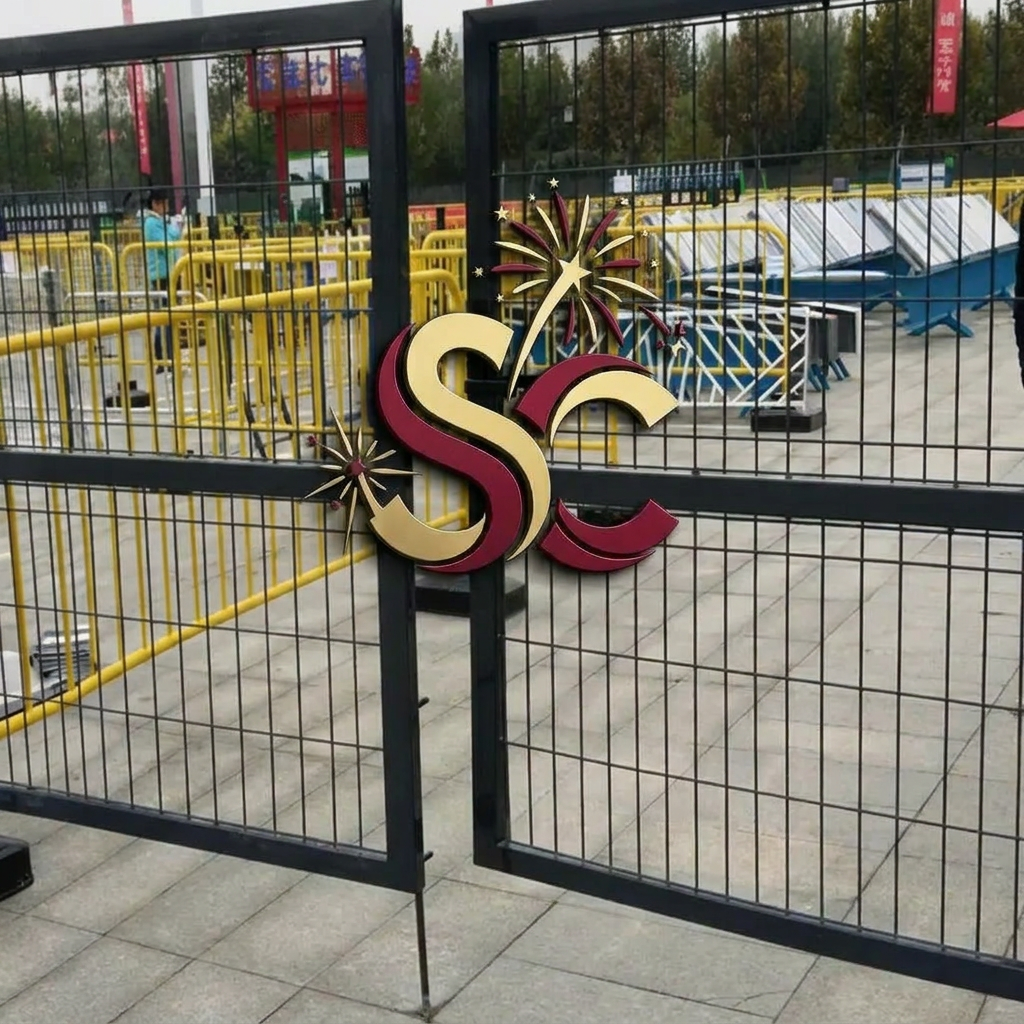 AI Design for in this create a logo in center of square. and my gate is of style. the second image is the gate that is in my firm