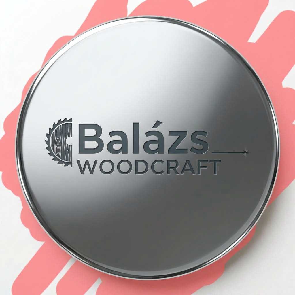 AI Design for The area highlighted in semi-transparent red in this image indicates where to make changes. no wood just a chrome circle frame around it and the text color should be professional