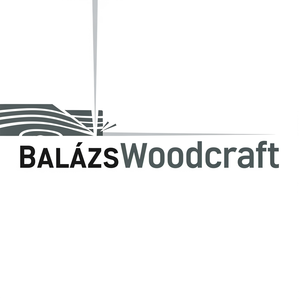 AI Design for A professional logo form my lasercutting youtube chanel its called: BalázsWoodcraft make it look professional use professional colors like gray black white