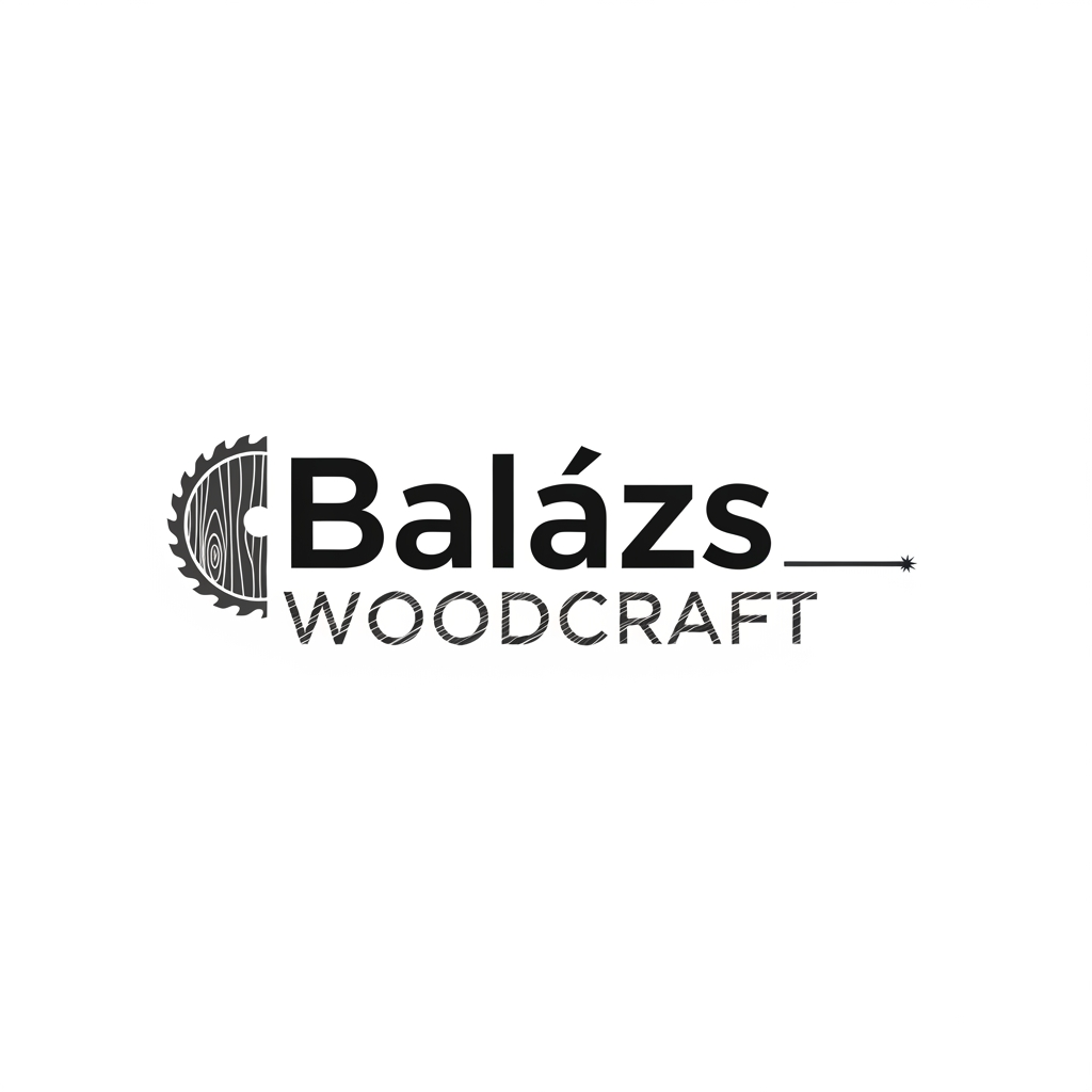 AI Design for A professional logo form my lasercutting youtube chanel its called: BalázsWoodcraft make it look professional use professional colors like gray black white