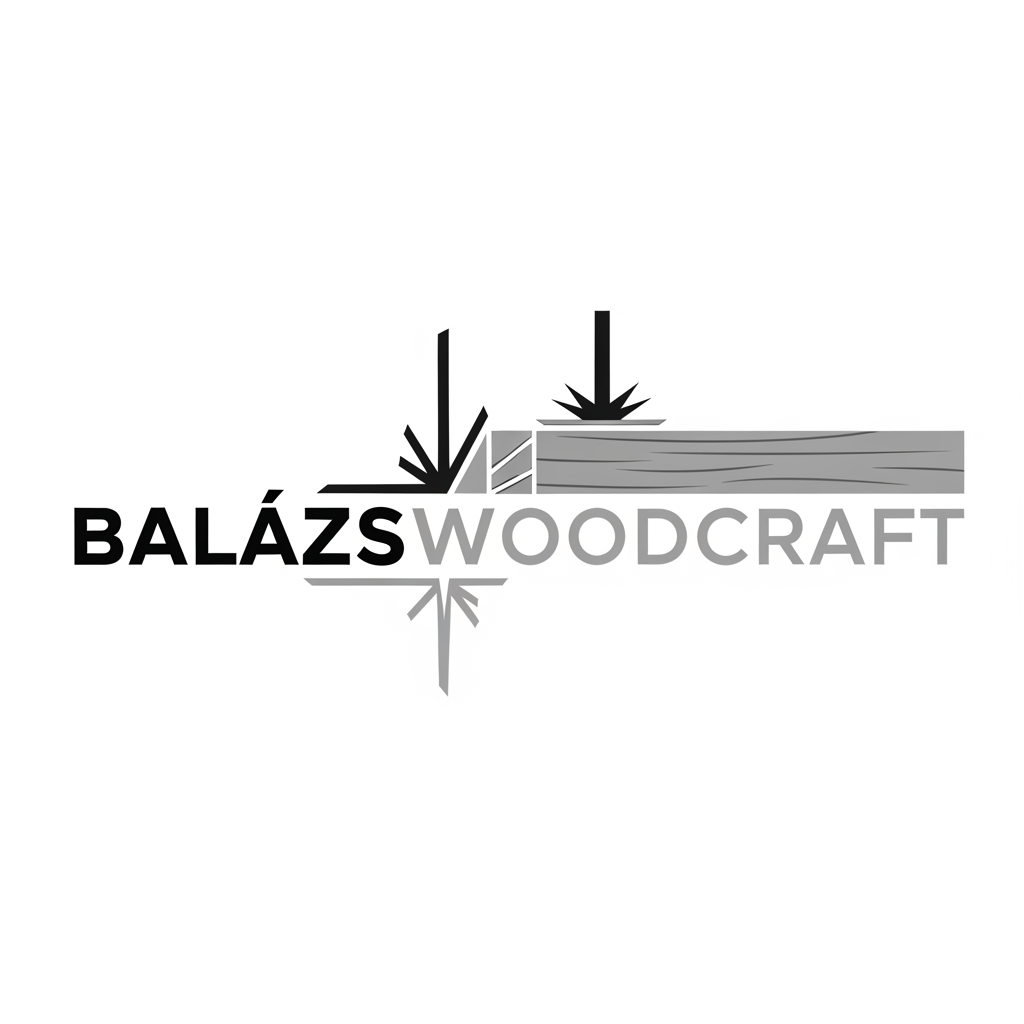 AI Design for A professional logo form my lasercutting youtube chanel its called: BalázsWoodcraft make it look professional use professional colors like gray black white