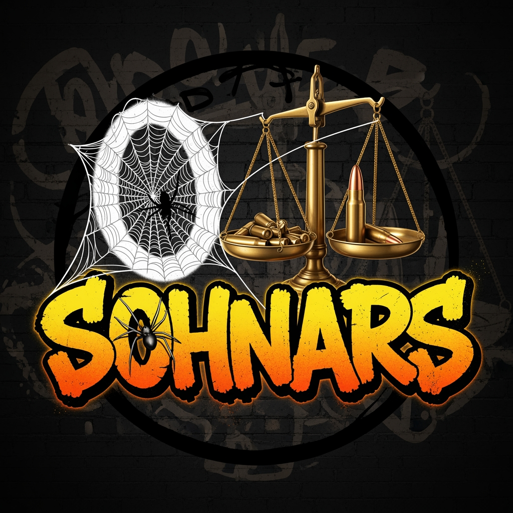 AI Design for MNAKE A LOGO WITH THE NAME SOHNARS WITH SPIDER WEB   SCALE   AMMO GRAFFITI