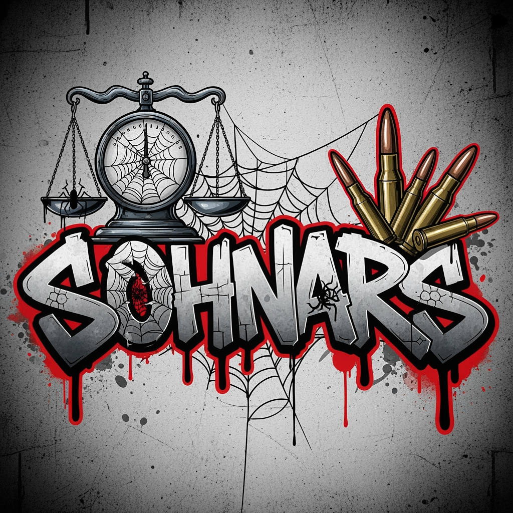 AI Design for MNAKE A LOGO WITH THE NAME SOHNARS WITH SPIDER WEB   SCALE   AMMO GRAFFITI