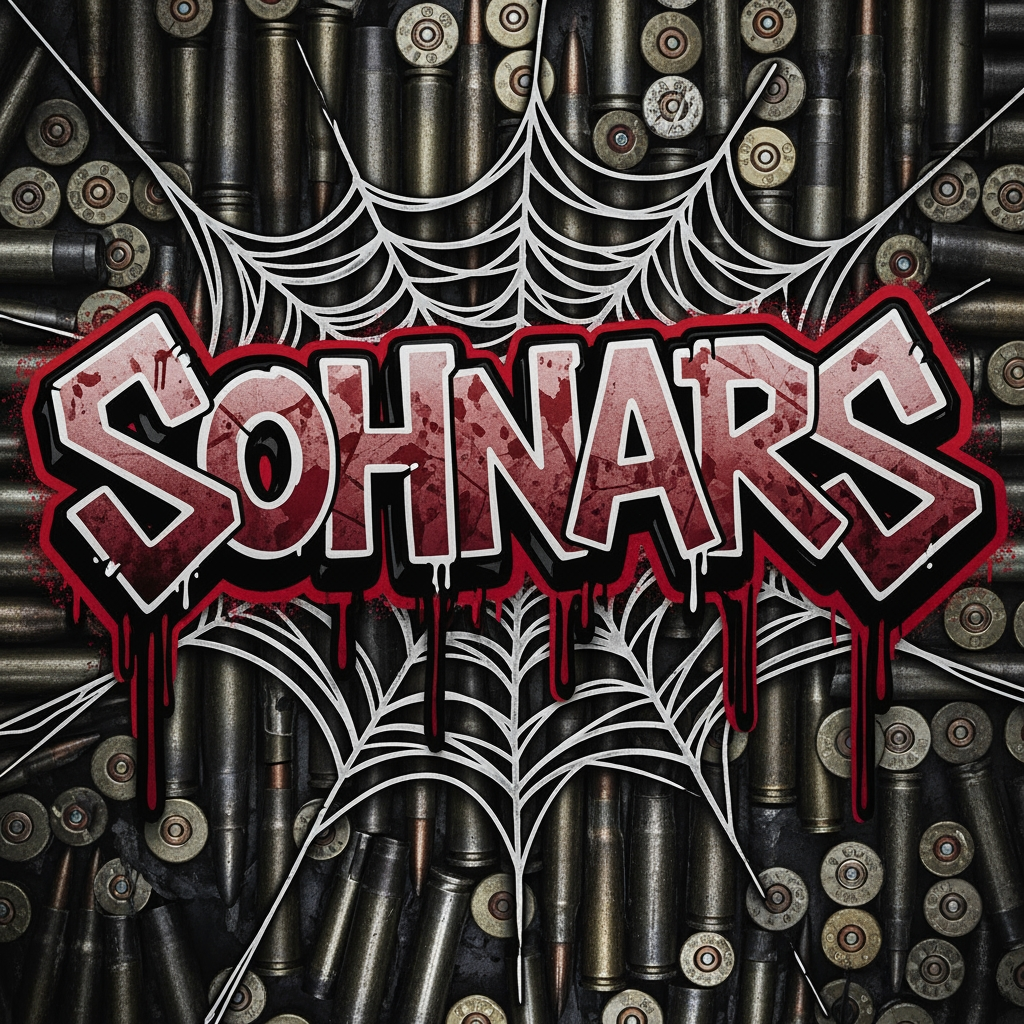 AI Design for MNAKE A LOGO WITH THE NAME SOHNARS WITH SPIDER WEB   SCALE AMMO GRAFFITI