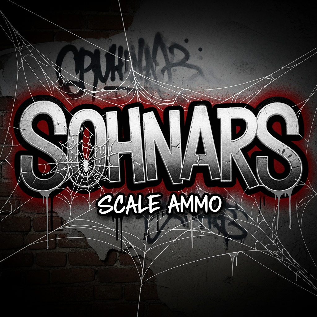 AI Design for MNAKE A LOGO WITH THE NAME SOHNARS WITH SPIDER WEB   SCALE AMMO GRAFFITI