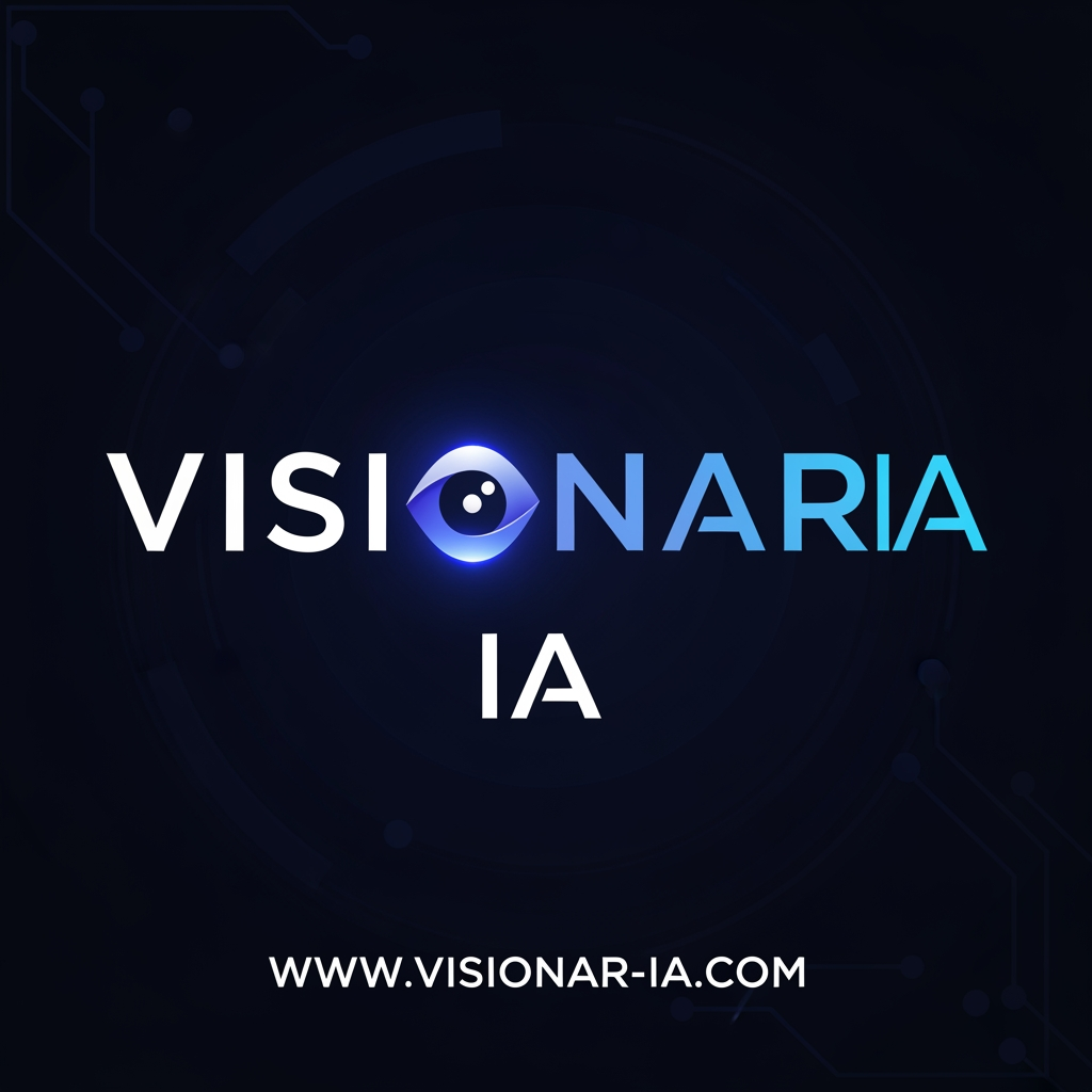 AI Design for logo moderno de mi academia: www.visionar-ia.com que es de cursos de video IA. Que sea moderno con letras parecidas a Bebasneue o Kozuma gotich Pro. Que la "O" sea un ojo.