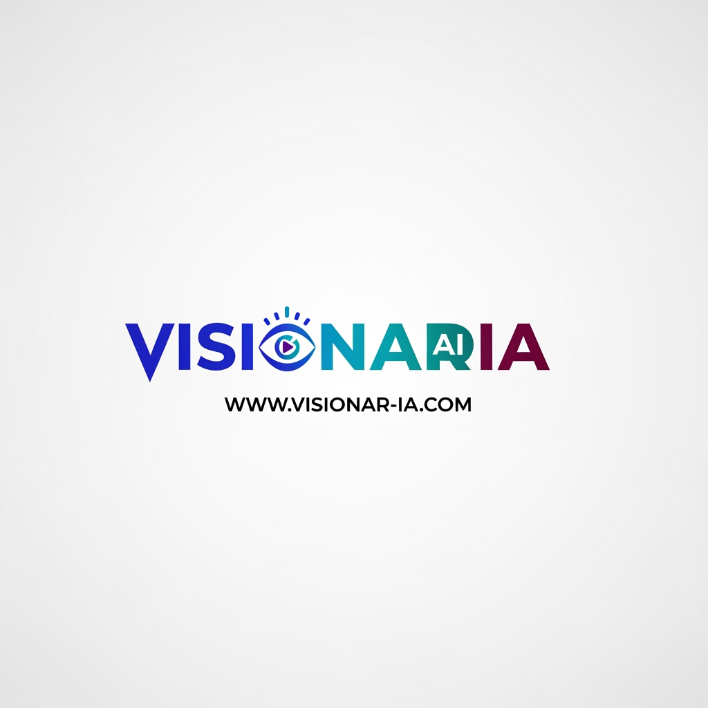 AI Design for logo moderno de mi academia: www.visionar-ia.com que es de cursos de video IA. Que sea moderno con letras parecidas a Bebasneue o Kozuma gotich Pro.