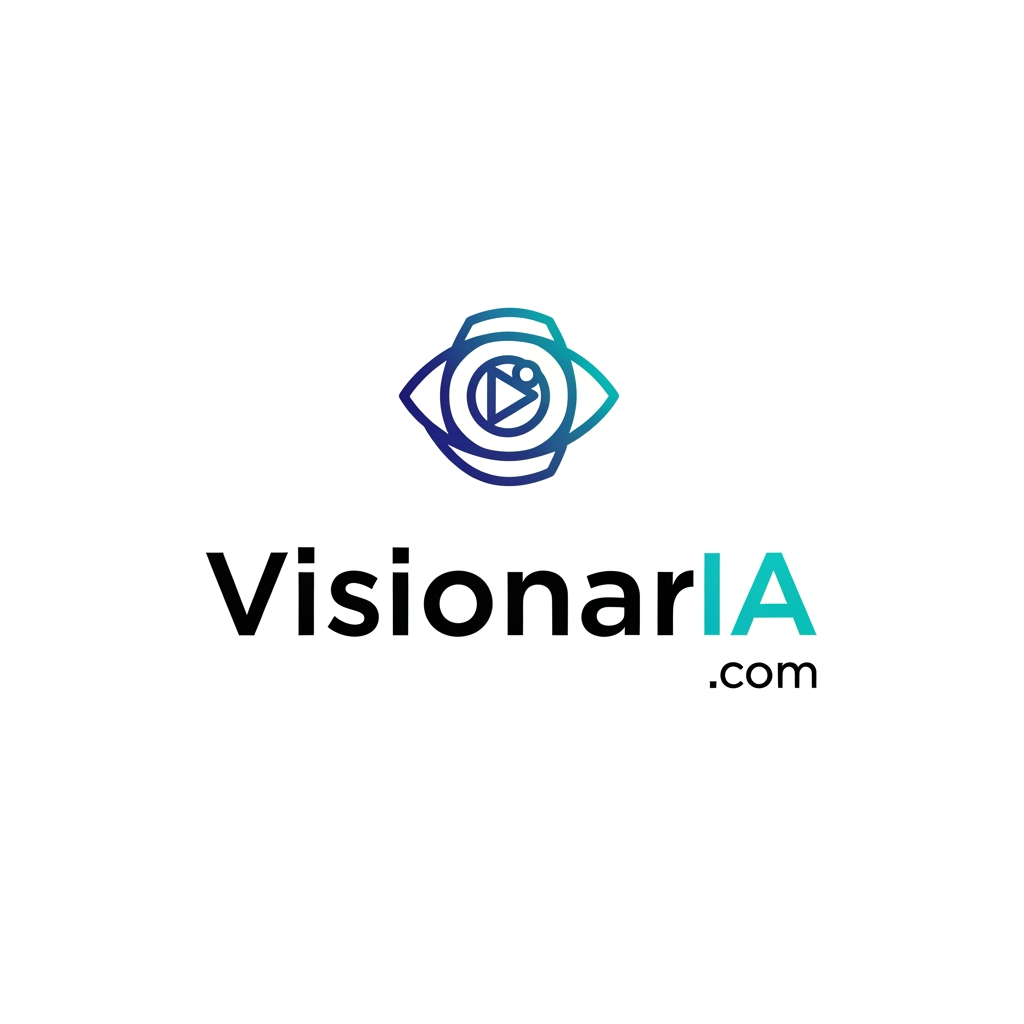 AI Design for logo moderno de mi academia: www.visionar-ia.com que es de cursos de video IA. Que sea moderno con letras parecidas a Bebasneue o Kozuma gotich Pro.