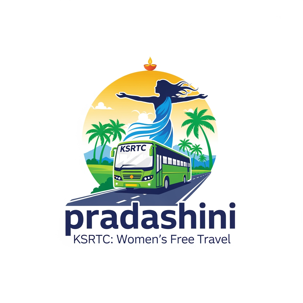 AI Design for Pradashini is a new program that in our town, Kerala, the Prime Minister initiated a program that all the women can travel in the KSRTC with free. There is no money needed. So the same, that's the program name is Pradashini. And our task is to design a logo based on this topic for the Pradashini KSRTC. So new ideas for me.