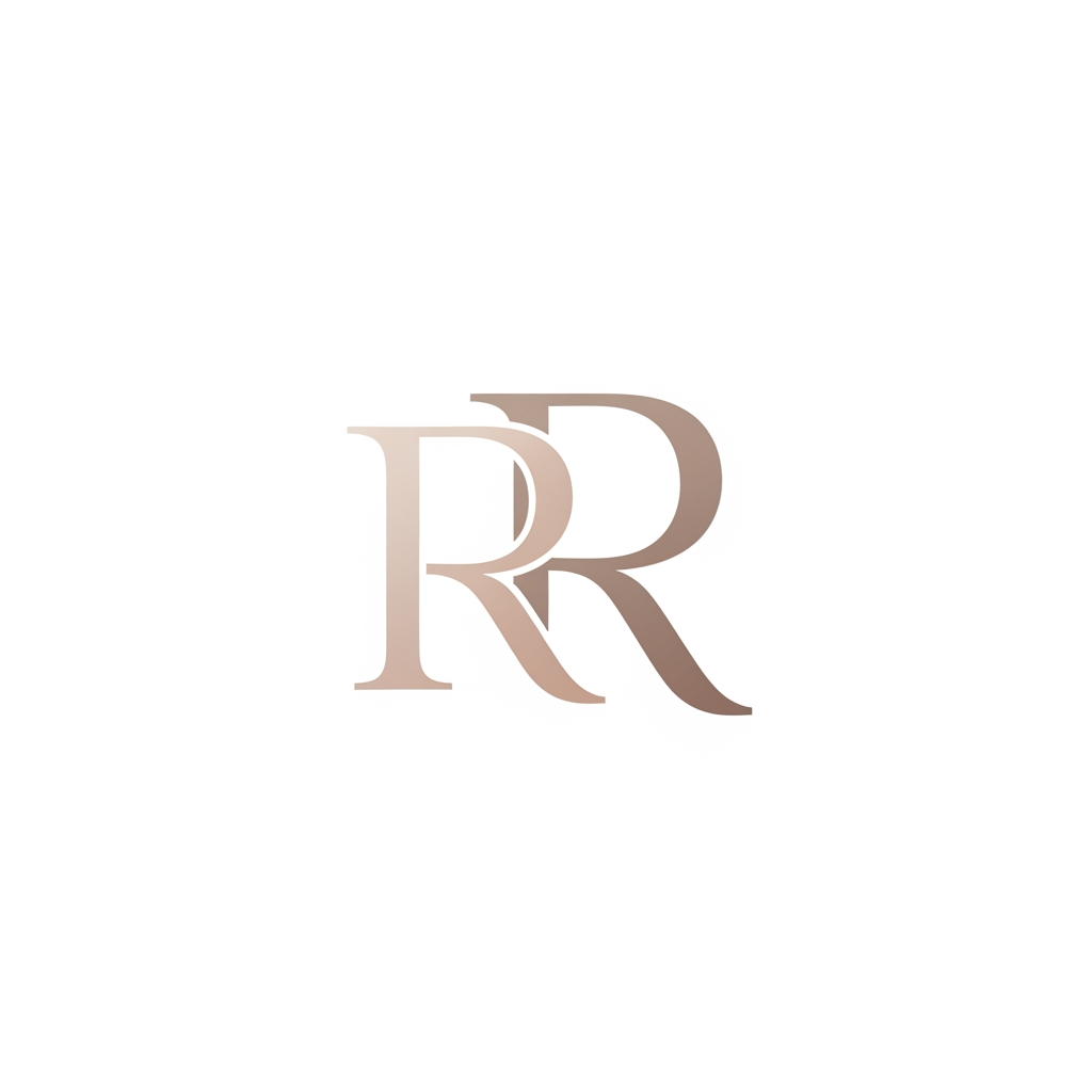 AI Design for make logo of RR and color soft brown
