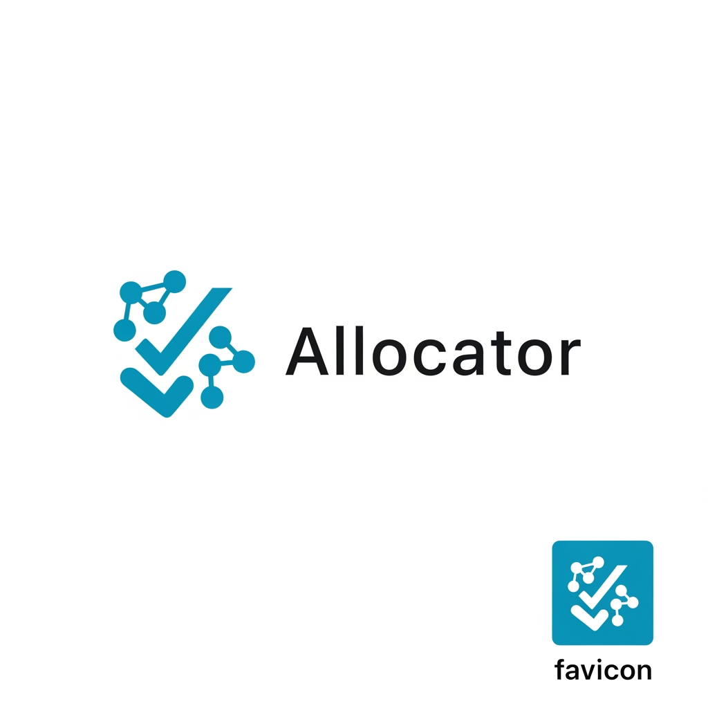 AI Design for Allocator 

Details : It is an Activity management system like TMS. Daily doing office activities are entering in this website.

1.  Color green or blue like Hyz venture logo colors. Choose any one colour.
2.  Simple and unique logo.
3.  Create Logo and create logo icon (for favicon icon).