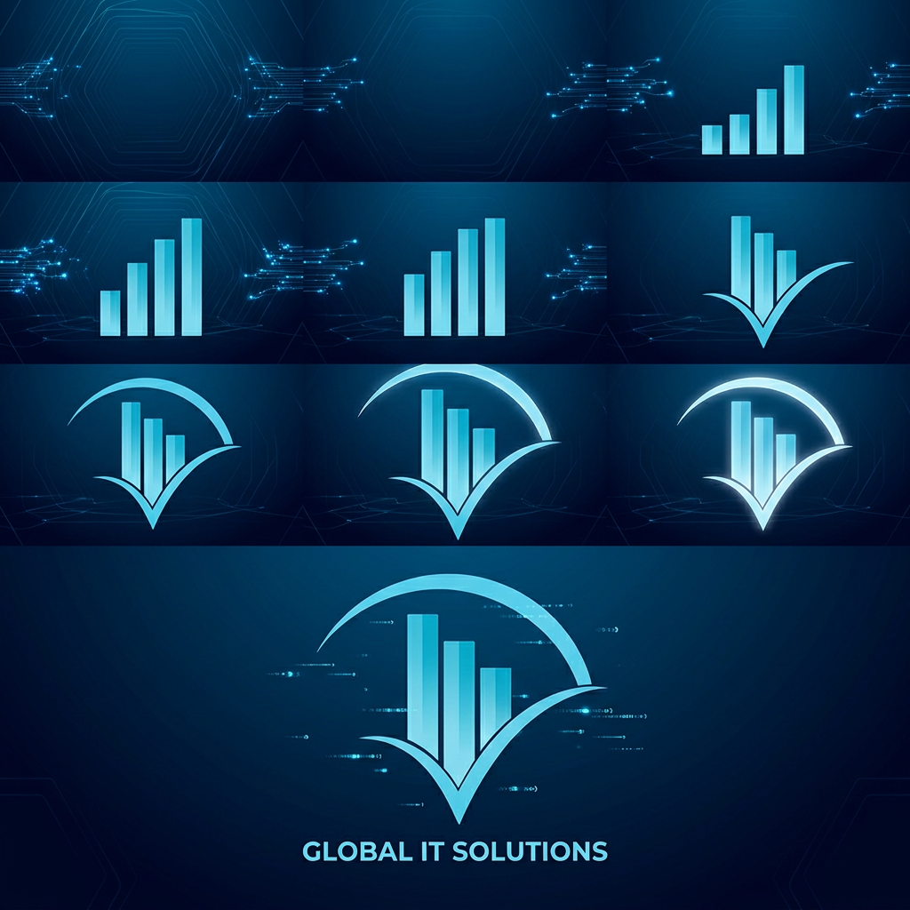 AI Design for ADD motion graphics to this logo and add sound effects as well..as this is a IT services related logo to the animation accordingly