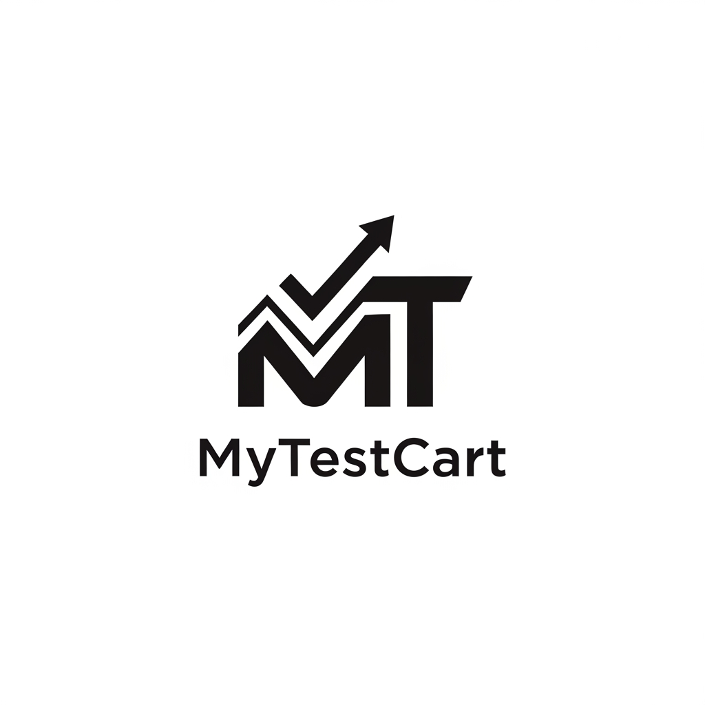 AI Design for Create an intelligent logo design for "MyTestCart" using clever negative space and hidden symbolism.

Design an abstract icon where the letters M and T subtly form:
- a checkmark
- an upward graph
- a completed task

The hidden symbolism should not be immediately obvious but should reveal itself upon closer inspection.

Use clean geometric construction, premium typography, and balanced spacing.

Avoid gradients, clutter, and educational clichés.

The logo should feel modern, iconic, and globally recognizable, inspired by the branding quality of Stripe, Airbnb, and Linear.

Flat vector style on a white background.