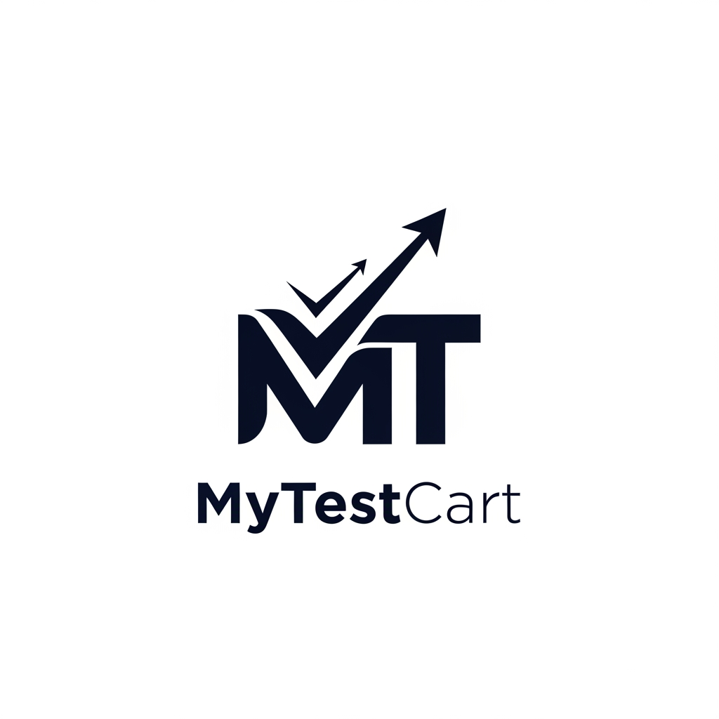 AI Design for Create an intelligent logo design for "MyTestCart" using clever negative space and hidden symbolism.

Design an abstract icon where the letters M and T subtly form:
- a checkmark
- an upward graph
- a completed task

The hidden symbolism should not be immediately obvious but should reveal itself upon closer inspection.

Use clean geometric construction, premium typography, and balanced spacing.

Avoid gradients, clutter, and educational clichés.

The logo should feel modern, iconic, and globally recognizable, inspired by the branding quality of Stripe, Airbnb, and Linear.

Flat vector style on a white background.