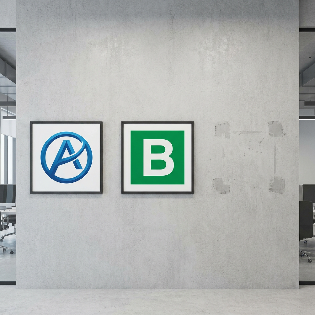 AI Design for Remote the right most logo. Separate the left two into independent.