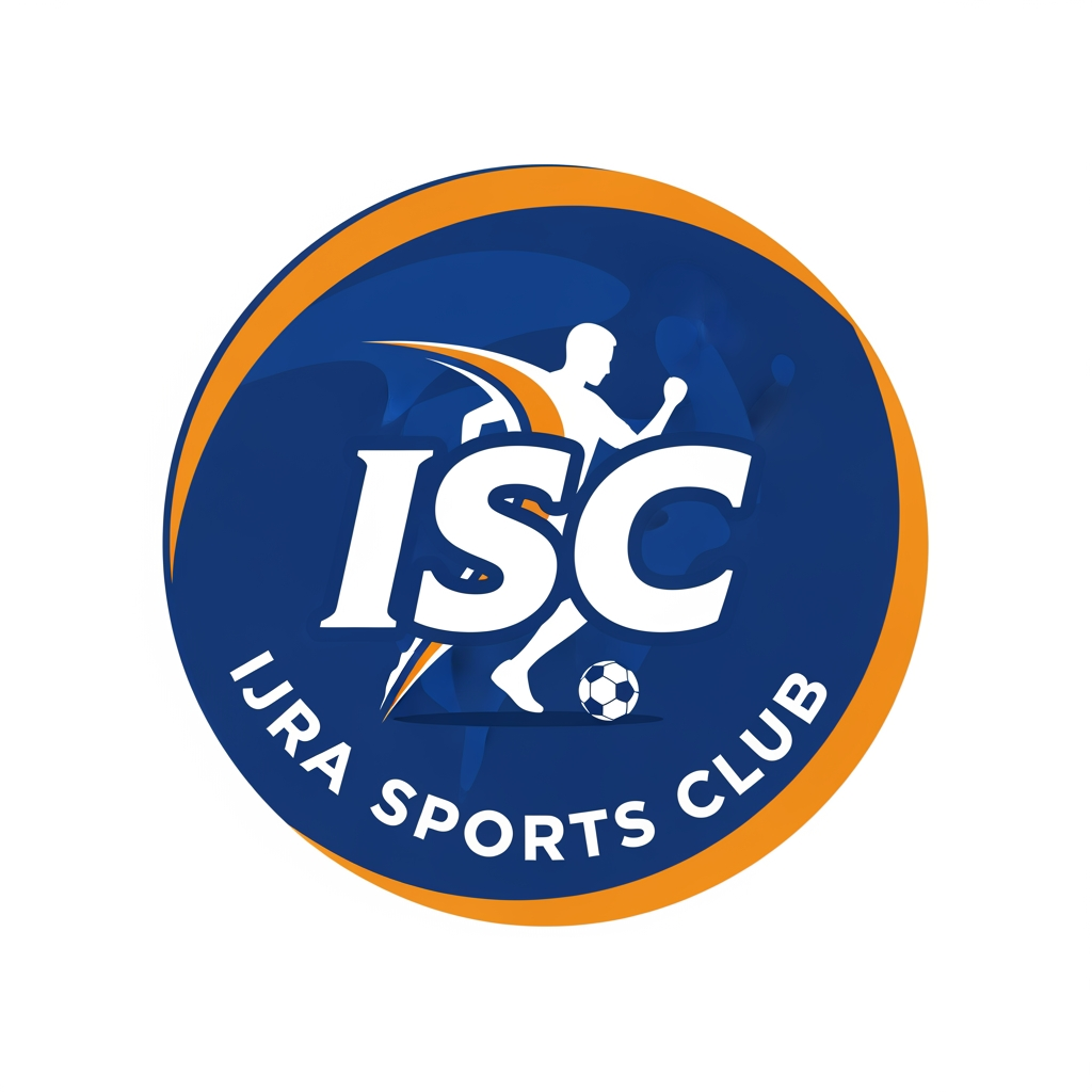 AI Design for MERA EK SPORTS COMMITY HAI JISKA NAME HAI ISC MEANS IJRA SPORTS CLUB USKE LIYE ROUND SHAPE MAIN MUJHE LOGO CHAHIYE PROFESSNIAL TYPE KA