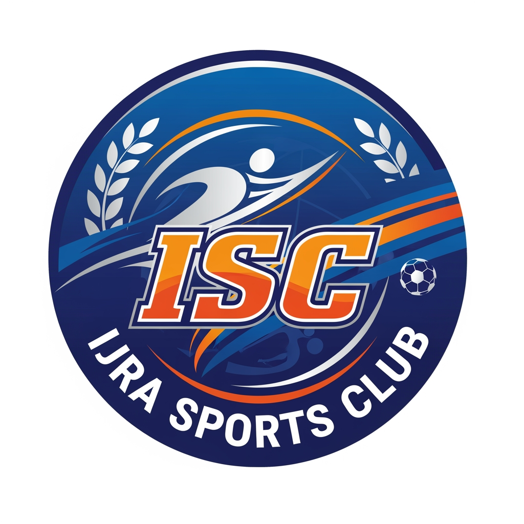 AI Design for MERA EK SPORTS COMMITY HAI JISKA NAME HAI ISC MEANS IJRA SPORTS CLUB USKE LIYE ROUND SHAPE MAIN MUJHE LOGO CHAHIYE PROFESSNIAL TYPE KA