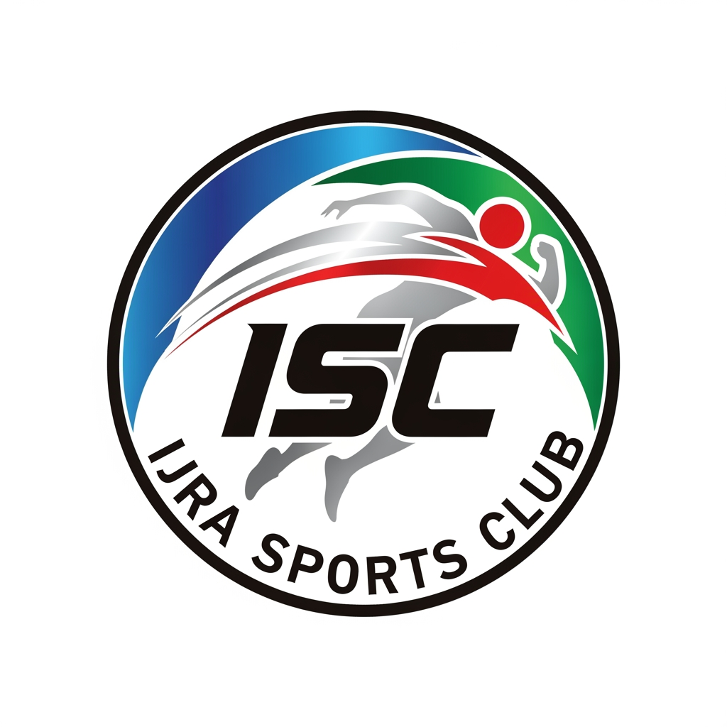 AI Design for MERA EK SPORTS COMMITY HAI JISKA NAME HAI ISC MEANS IJRA SPORTS CLUB USKE LIYE ROUND SHAPE MAIN MUJHE LOGO CHAHIYE PROFESSNIAL TYPE KA
