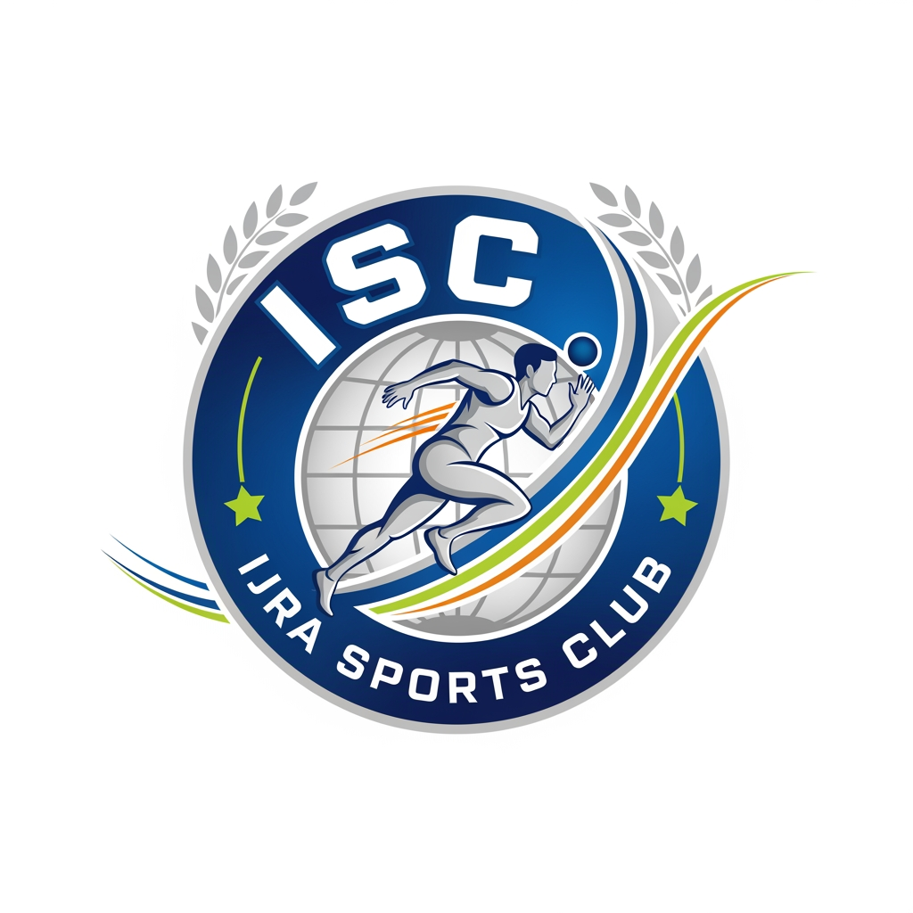 AI Design for MERA EK SPORTS COMMITY HAI JISKA NAME HAI ISC MEANS IJRA SPORTS CLUB USKE LIYE ROUND SHAPE MAIN MUJHE LOGO CHAHIYE PROFESSNIAL TYPE KA