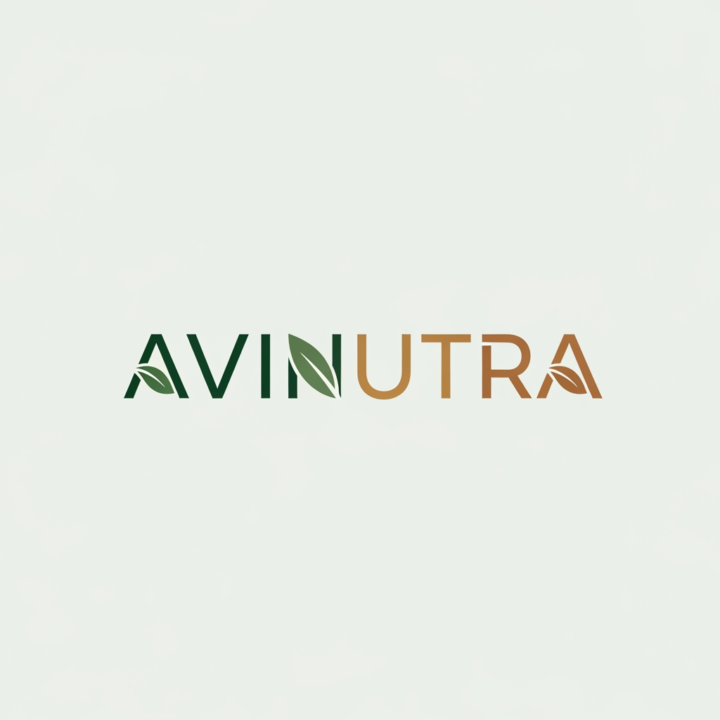 AI Design for create a logo in text form 
Brand name : Avinutra