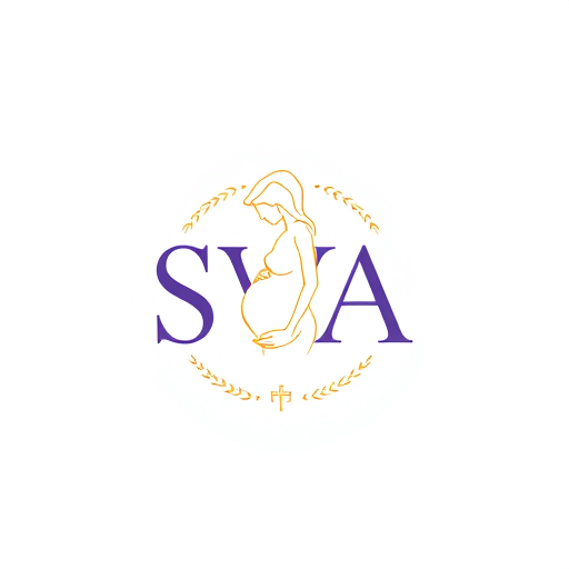AI Design for Design a royal and hospital-themed logo for the name 'SVA,' where one of the letters (e.g., 'A') is artistically transformed into a line art depiction of a pregnant woman. Use slightly thick, smooth, and elegant lines to create a clean and modern look. The pregnant woman should gaze lovingly at her baby bump, symbolizing care and nurturing. Surround the design with subtle elements like a crown or laurel wreath to evoke a royal feel, and integrate a cross or medical symbol subtly to represent the hospital theme. The overall design should be minimalistic, sophisticated, and meaningful.