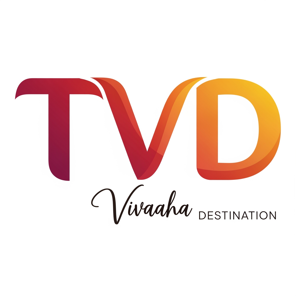 AI Design for create TVD logo the under the vivaaha destination all tvd text combaind and colour gradending