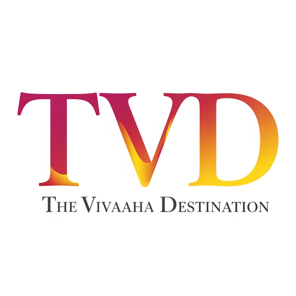 AI Design for create TVD logo the under the vivaaha destination all tvd text combaind and colour gradending