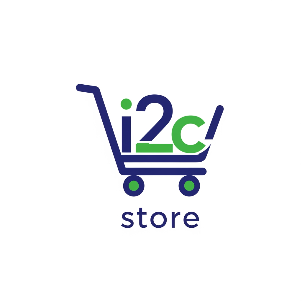 AI Design for i2c store logo simple and creative